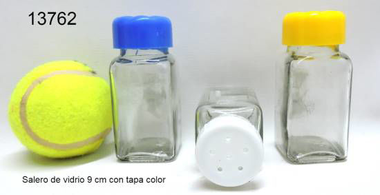 Imagen de SALERO DE VIDRIO CON TAPA COLOR 9CM 1.25